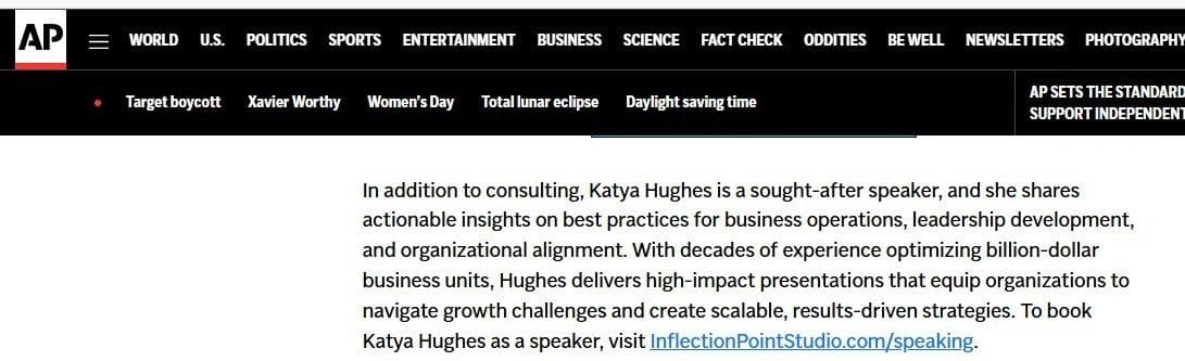 Katya Hughes featured as a speaker